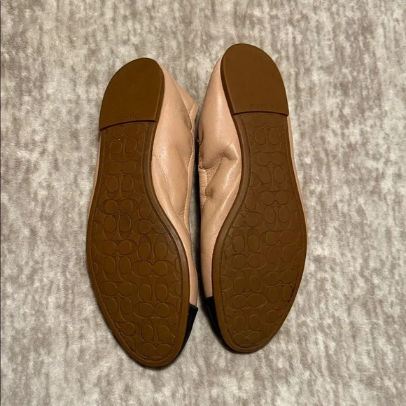 Coach Women's Tan and Black Loafers - Picture 4 of 5